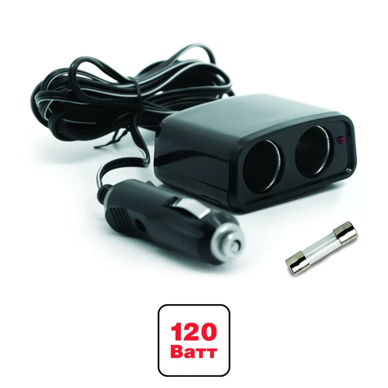 Разветвитель прикуривателя! 12/24V, на 2 выхода, , Max Вт AVS 43224