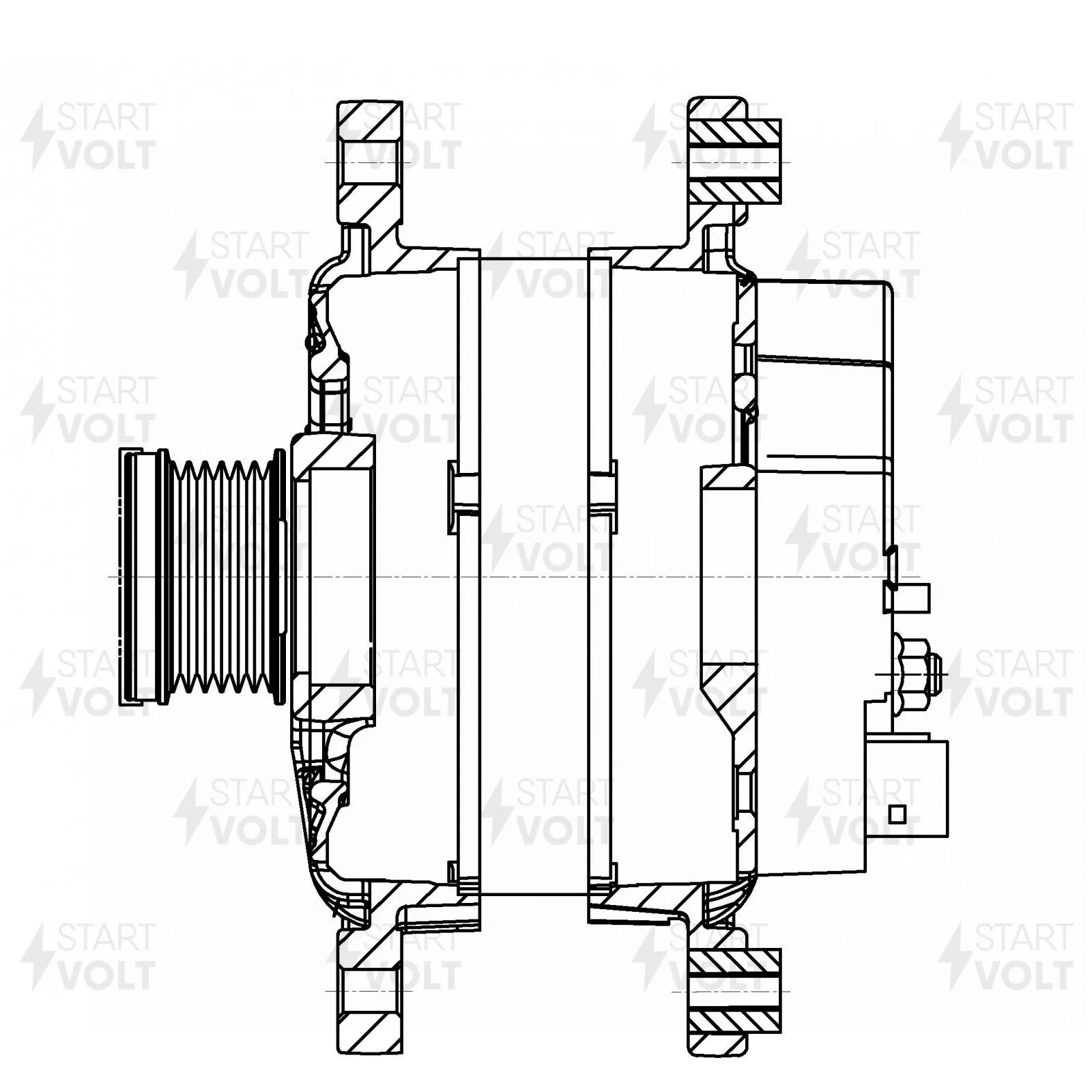 Генератор 140A STARTVOLT LG 1723