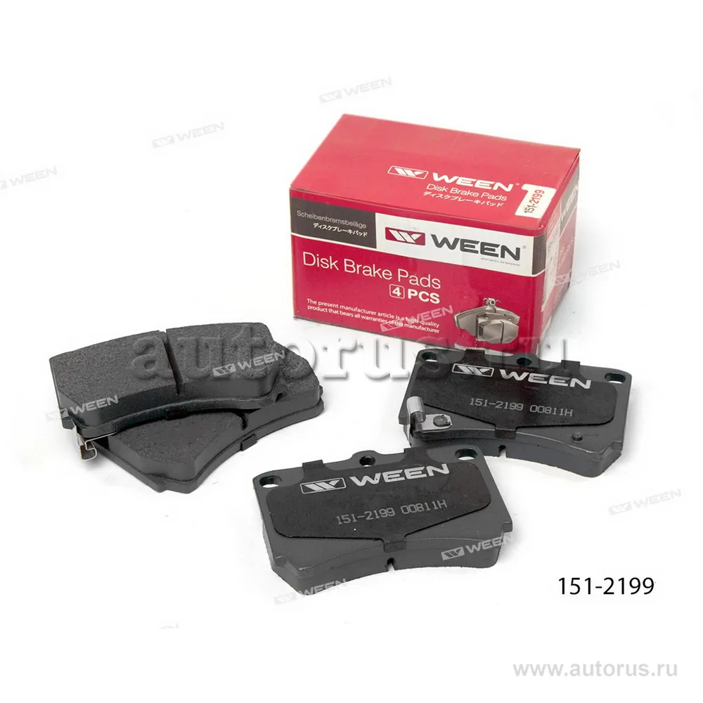 Тормозные колодки дисковые передние KIA Rio (DC), MAZDA Demio (DW) WEEN 151-2199