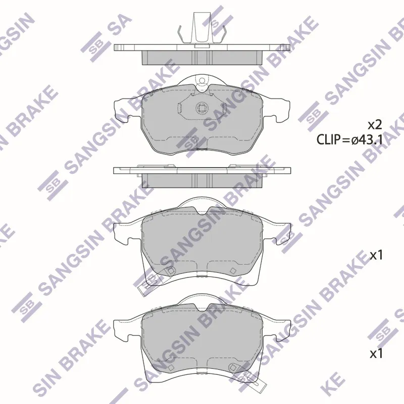 Колодки тормозные OPEL ZAFIRA A (F75) 00- перед. SP1805