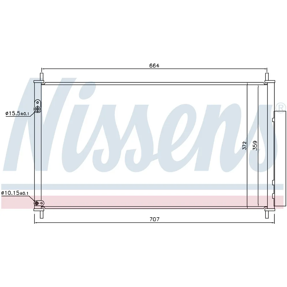 Конденсер с осушителем HONDA CIVIC IX 2/12- 940446 NISSENS 940446