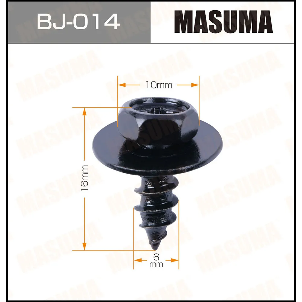 Саморез 6x16 уп.10шт MASUMA BJ-014