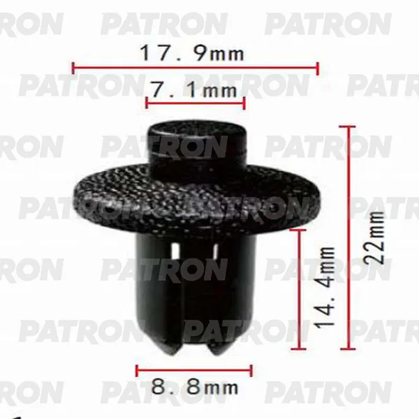Клипса пластмассовая Acura, Honda, Lexus, Mazda, Toyota применяемость: PATRON P37-0149