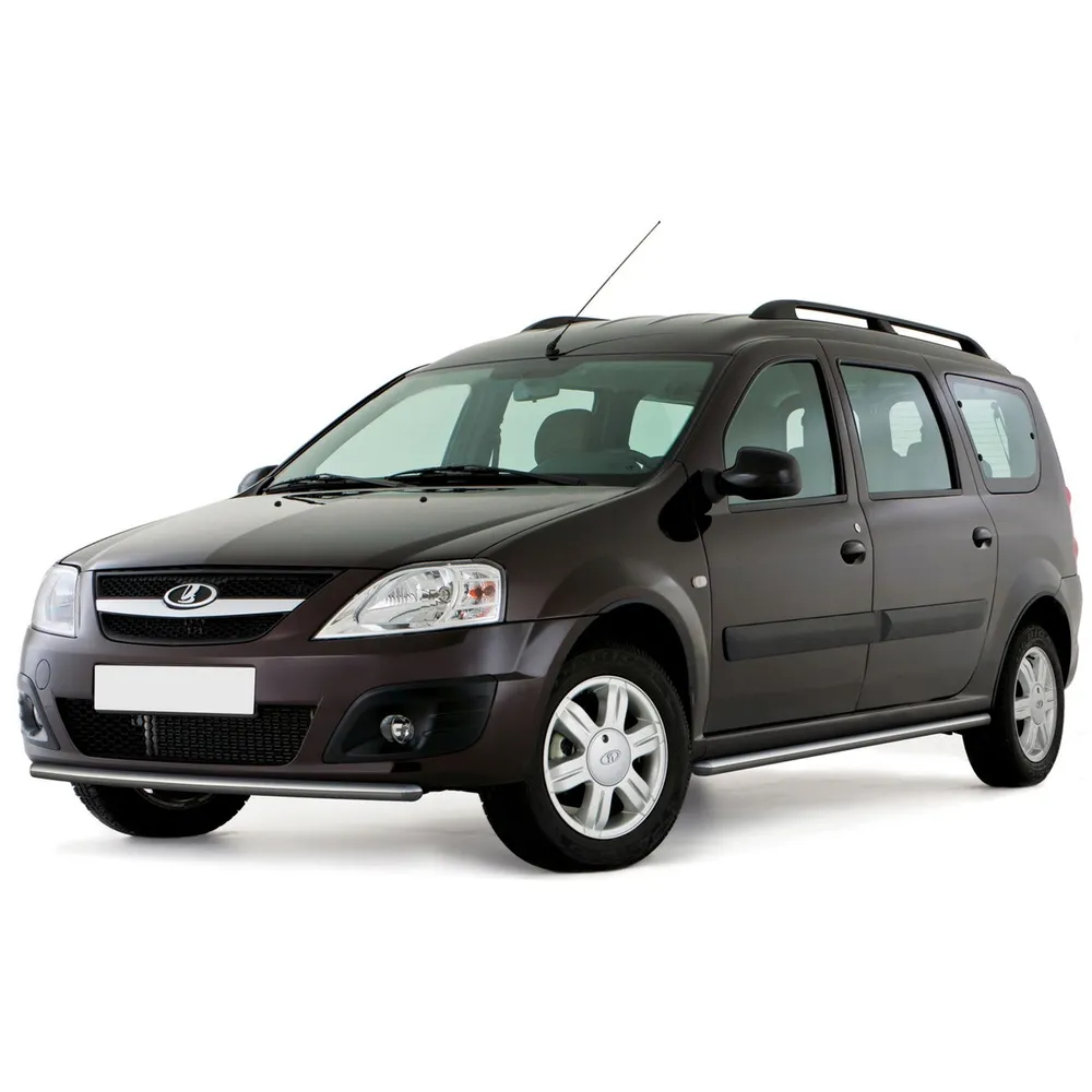 Защита переднего бампера d42 Rival для Lada Largus I 2012-н.в., нерж. сталь, R.6001.001