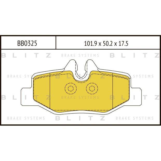 Колодки тормозные дисковые задние MERCEDES W639 03-> BLITZ BB0325