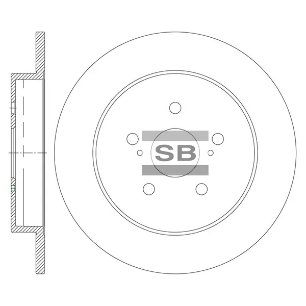 Диск тормозной задний GEELY ATLAS (NL-3) SANGSIN BRAKE SD8460