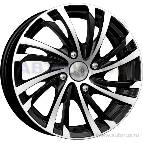 Диск литой R15 6J 4x100/54.1 ET40 КИК Мейола алмаз черный 18833