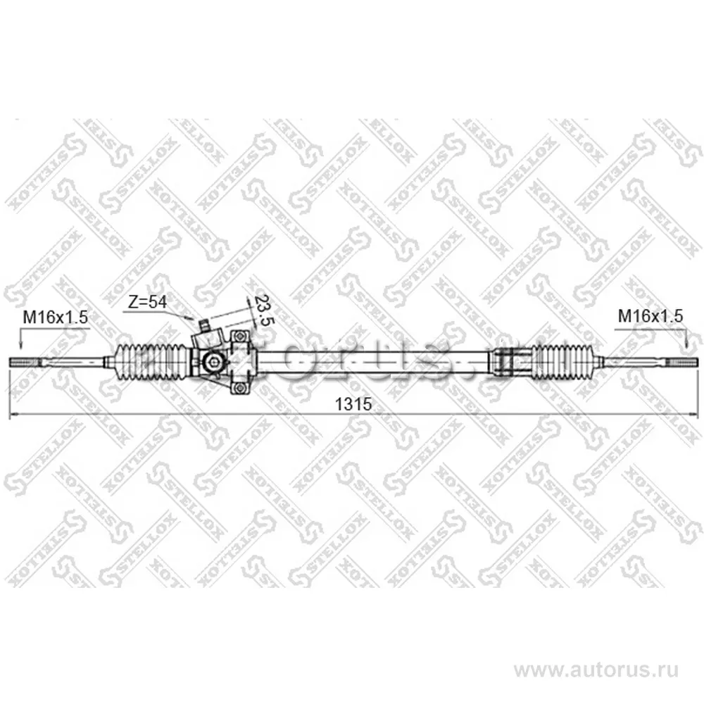 Рейка рулевая механ. с рул. тягами Fiat STELLOX 0035010_SX