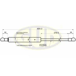 АМОРТИЗАТОР КАПОТА ALFA 155 (167) 01/92-12/97 210N L=675/279MM G.U.D GGS010102