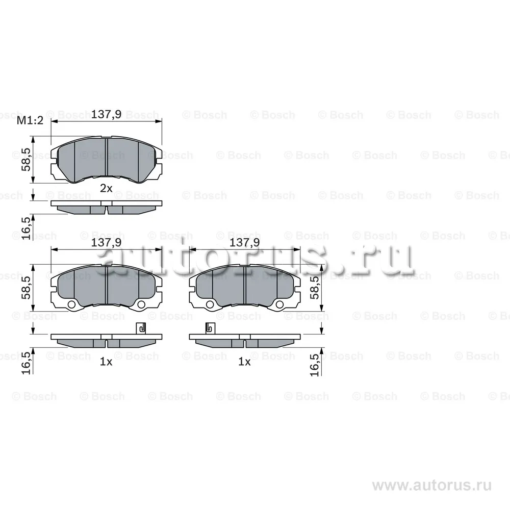 Колодки тормозные передние BOSCH 0 986 424 760