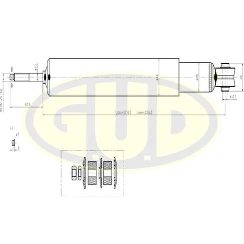АМОРТИЗАТОР ЗАДН МАСЛ OPEL ASTRA F/VECTRA A/DAE NEXIA/LANOS/ESPERO G.U.D GSA443134