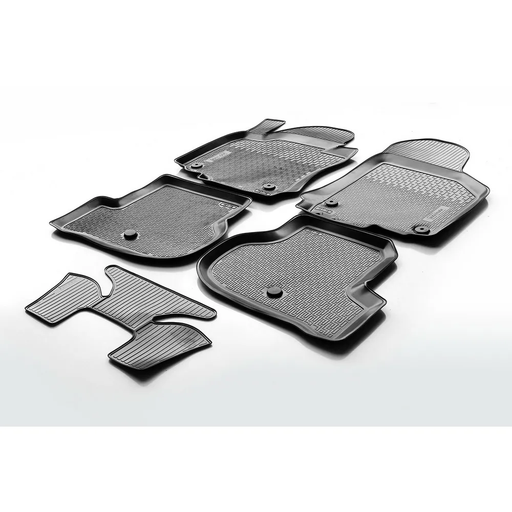 Коврики салона полиуретан черный Seat Leon II хэтчбек 2005-2012 с крепежом COMFORT 45.03.503.PL