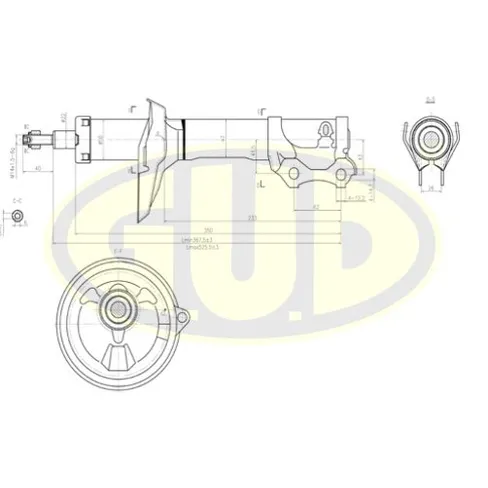 Амортизатор передний VW PASSAT/VARIANT 01/92- G.U.D gsa634811