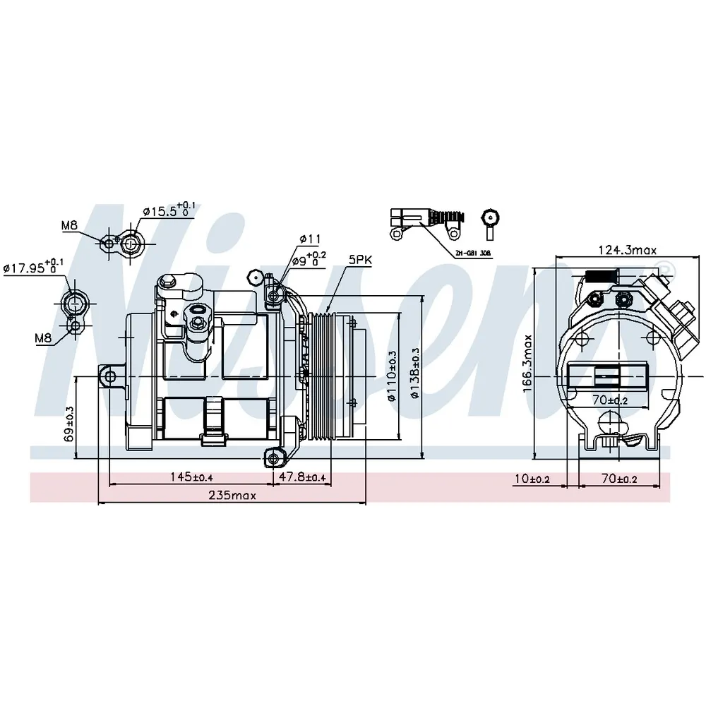 Компрессор кондиционера BMW X5 E53 (00-) X5 3.0d 89077