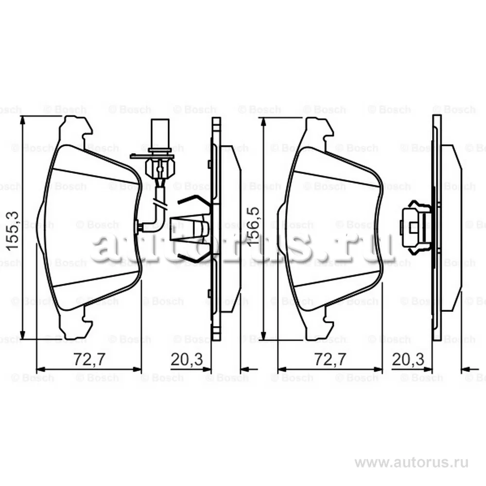 Колодки тормозные передние, Premium-2 BOSCH 0 986 495 272