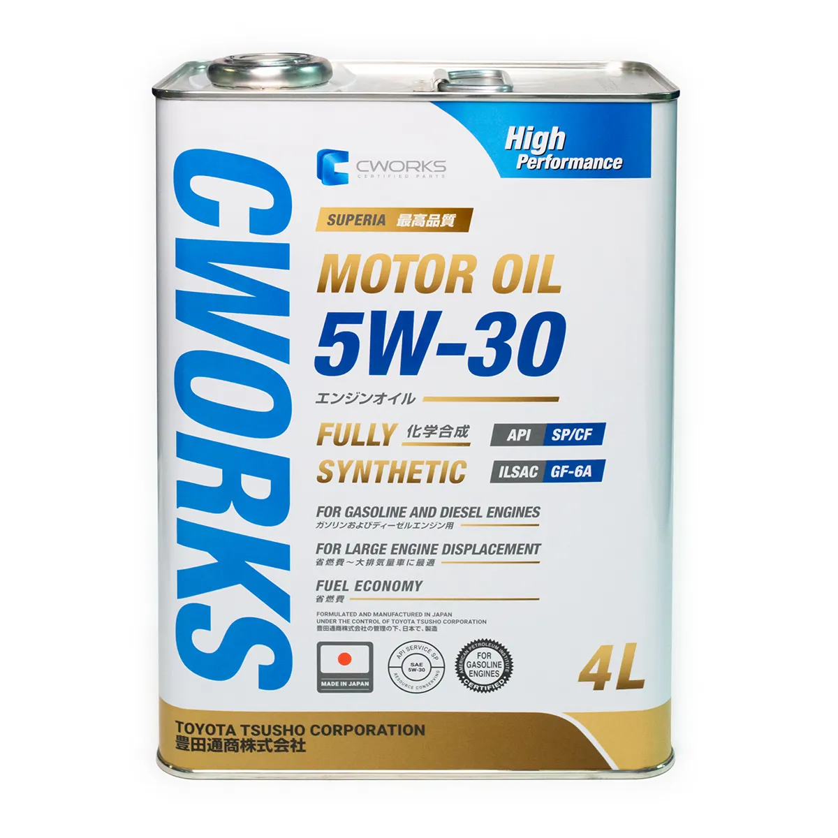 Масло моторное CWORKS SUPERIA 5W-30 синтетическое 4 л A13SR1004