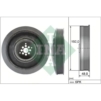 Шкив коленвала AUDI Q7 3.0TDI 544010210 INA 544010210