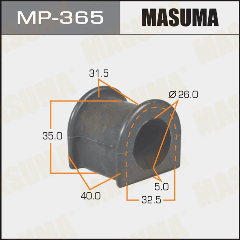 Втулка стабилизатора переднего центр. toyota celica at180st185 89-93 MASUMA MP-365