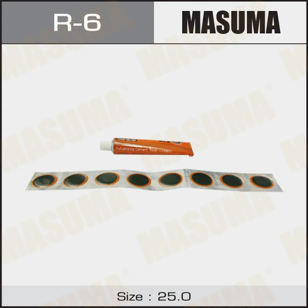 Заплаток для камер! 64 шт. D25mm + клей 22ml MASUMA R6