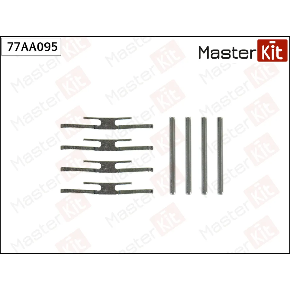 Комплект установочный тормозных колодок MASTERKIT 77AA095
