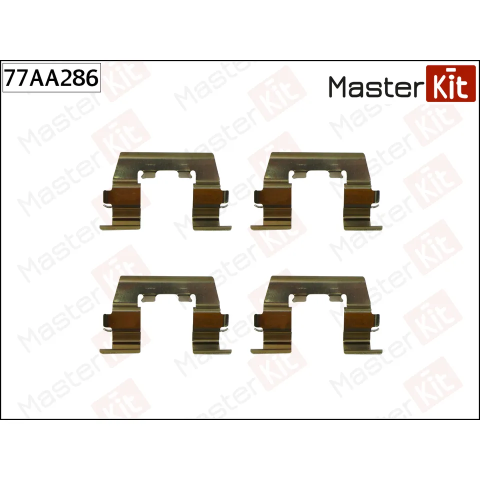 Комплект установочный тормозных колодок Hyundai GETZ (TB) 2002 - 2010 MASTERKIT 77AA286