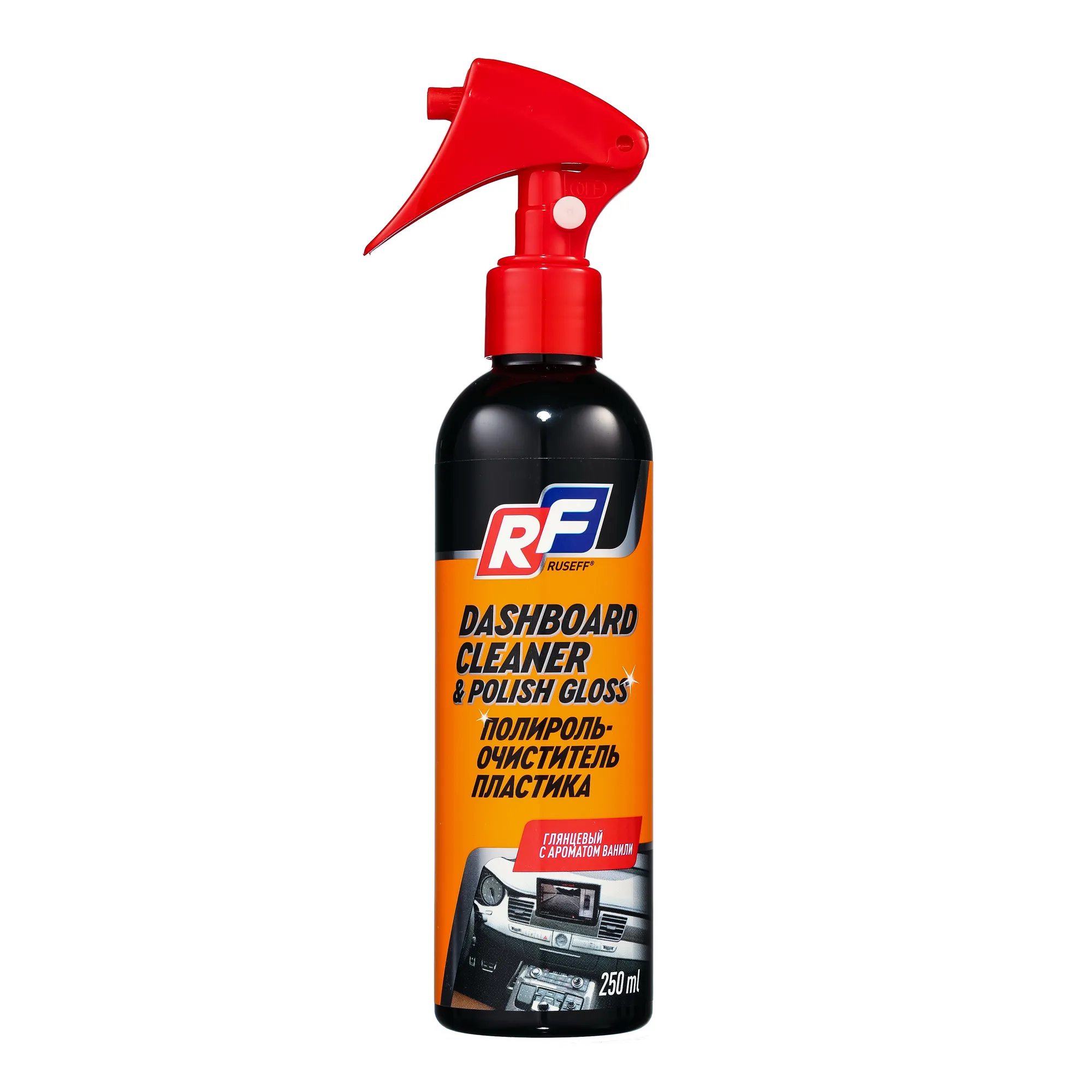 Полироль - очиститель пластика глянцевый (250 мл) RUSEFF 12356N