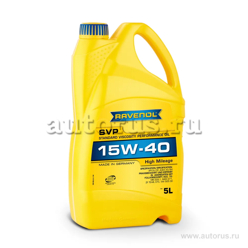 Моторное масло RAVENOL SVP Stand.Viscos.Perform.Oil SAE 15W-40 (5л) new 1117100-005 (4014835802902)