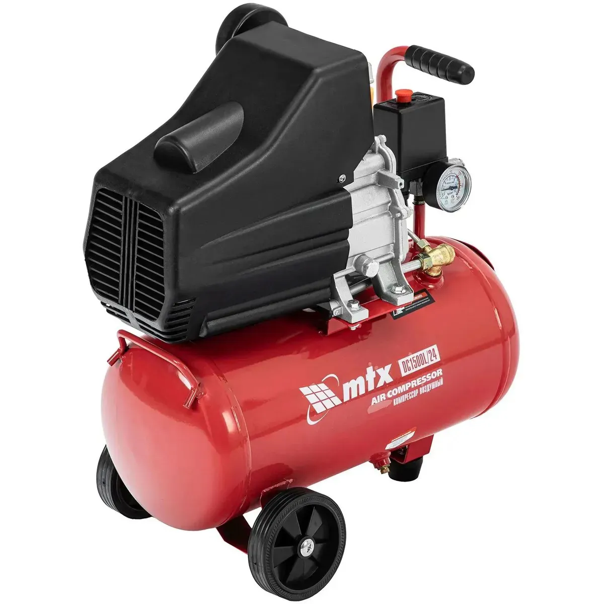 Компрессор воздушный DC1500L/24, 1,5 кВт, 24 л, 210 л/мин MTX MATRIX 58017
