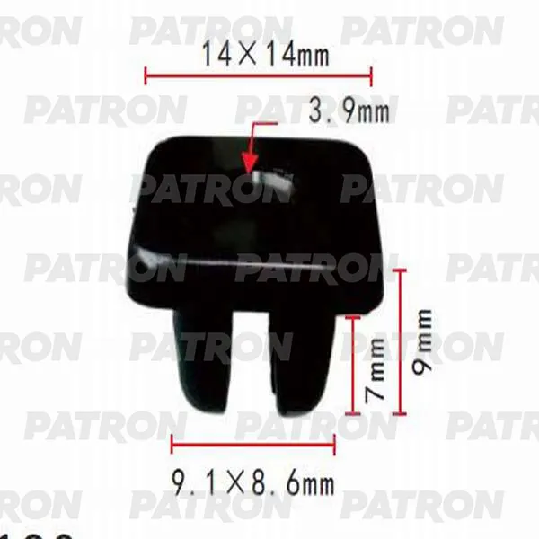 Фиксатор пластиковый (комплект 10шт) Lexus, Toyota, Универсальный. 10х1 PATRON P37-0016S