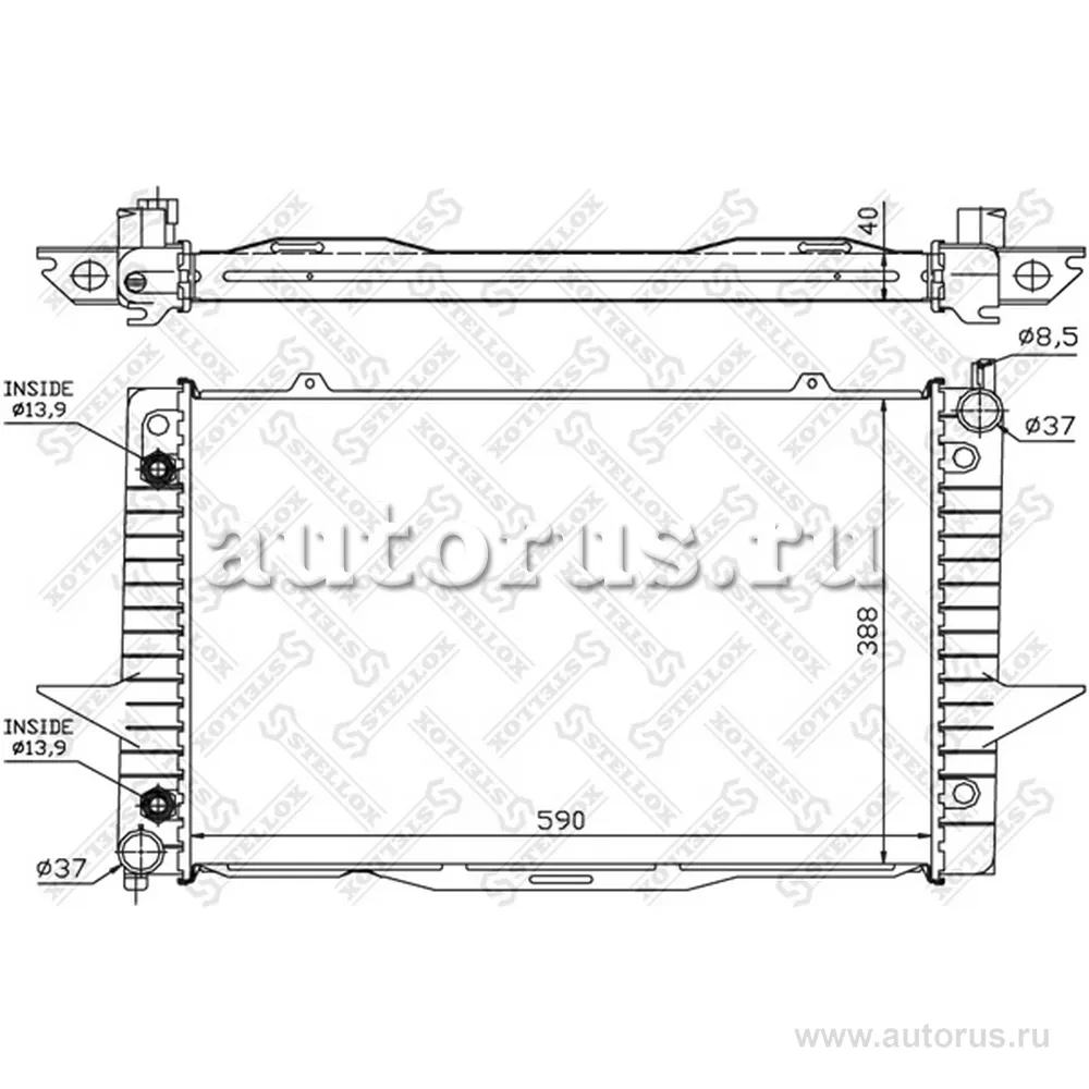 Радиатор системы охлаждения Volvo S70 all 99-00 STELLOX 10-26454-SX