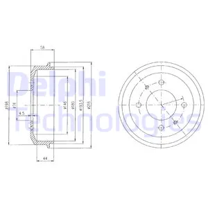 Барабан тормозной HYUNDAI ACCENT (X3) BF435