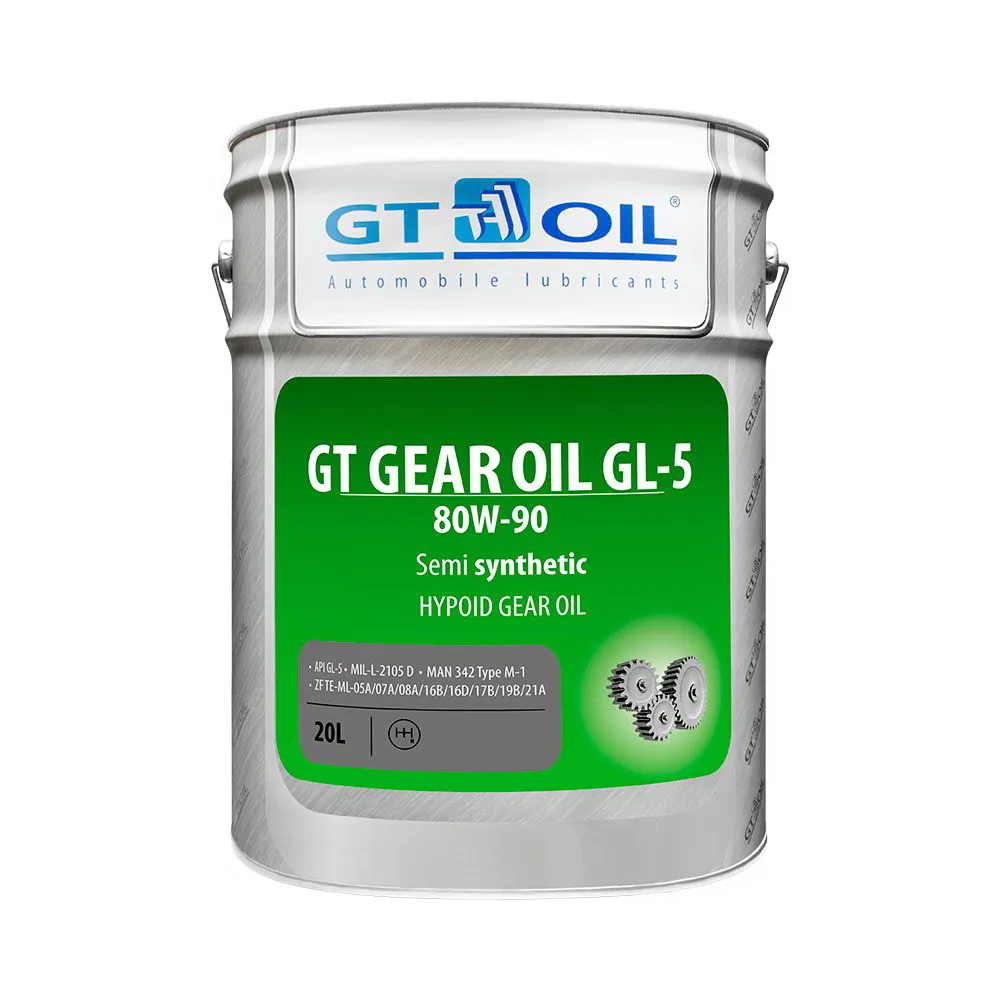 Масло трансмиссионное GT OIL GT GEAR OIL GL-5 80W-90 полусинтетическое 20 л 8809059407103