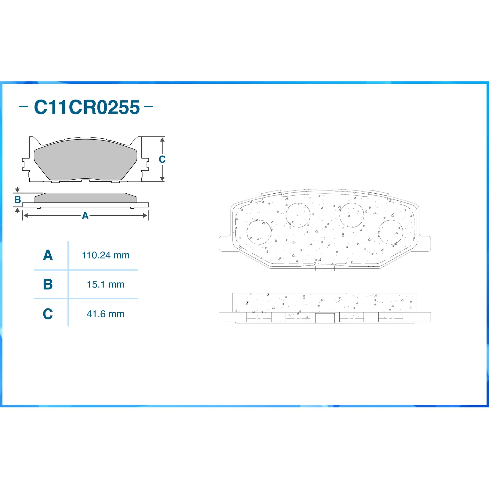 Колодки передние CWORKS C11CR0255
