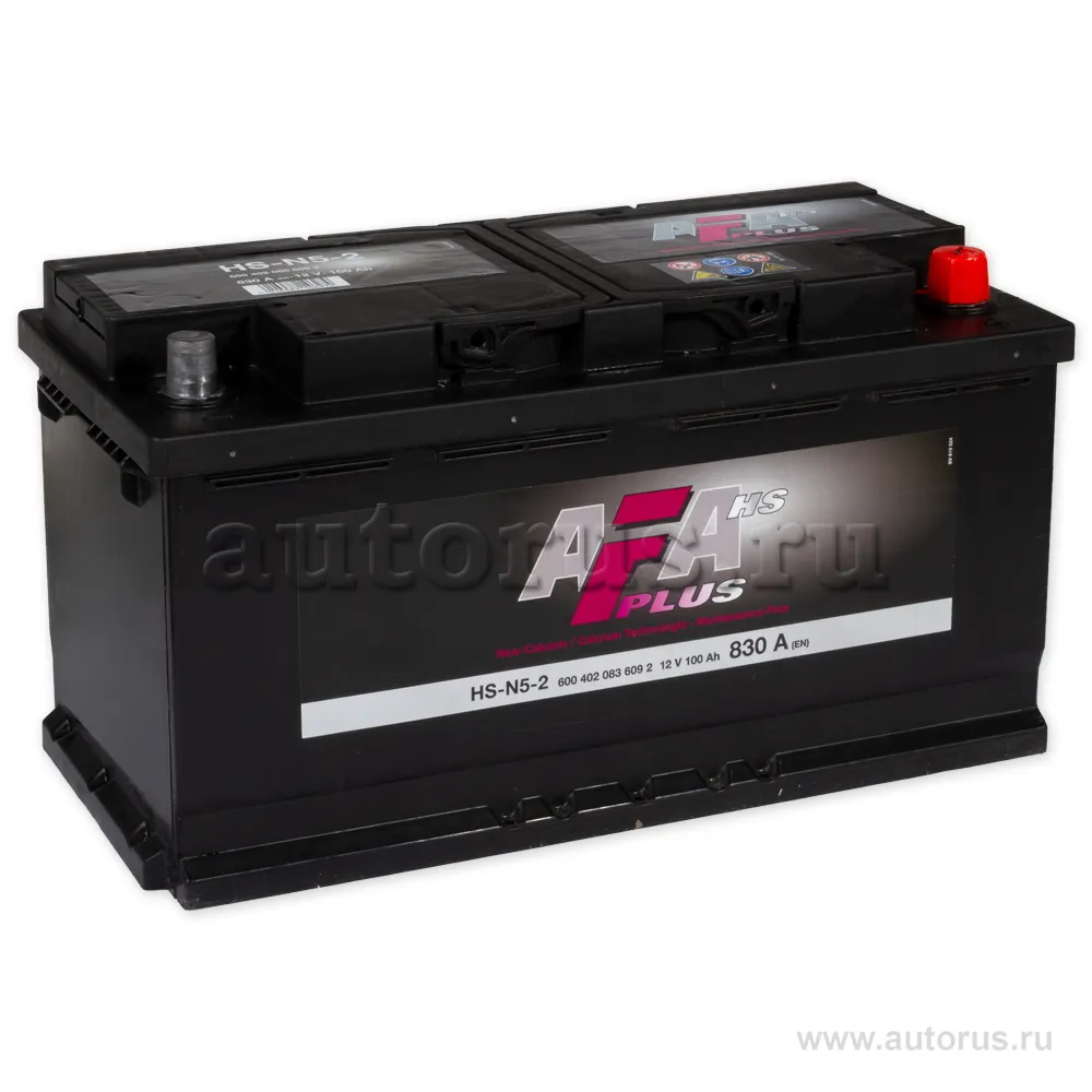 Аккумулятор AFA PLUS 100 А/ч обратная R+ HS 353x175x190 EN830 А
