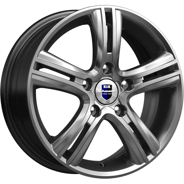 Диск литой R16 6.5J 5x114.3/67.1 ET40 КИК Борелли Дарк платинум 72665