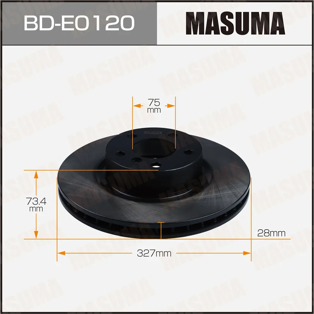 Диск тормозной BMW X3(F25) перед. MASUMA BDE0120