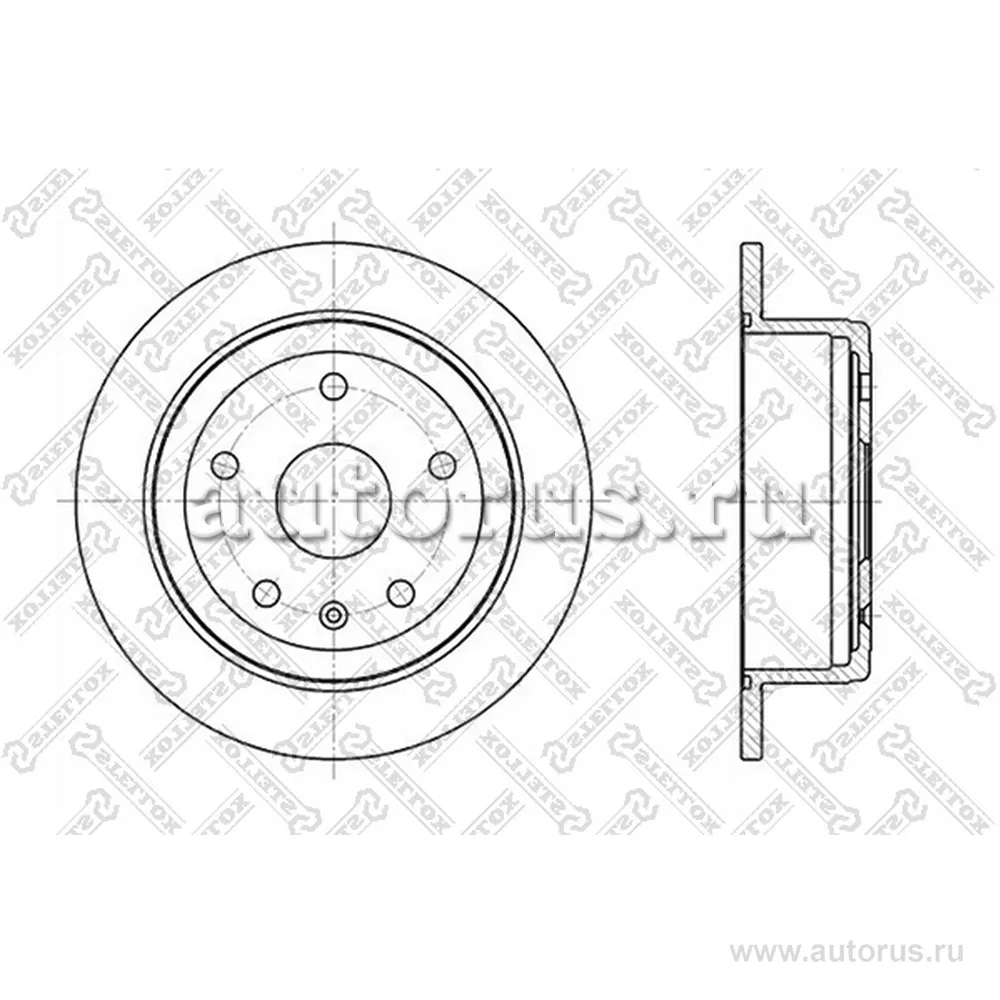Диск тормозной задний DAEWOO LEGANZA 2.0 16V 97> STELLOX 60205005_SX