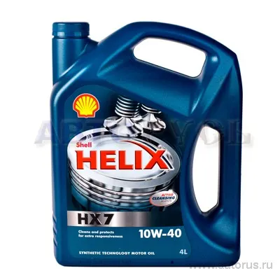 Масло моторное SHELL Helix HX7 10W-40 полусинтетическое 4 л 550040315