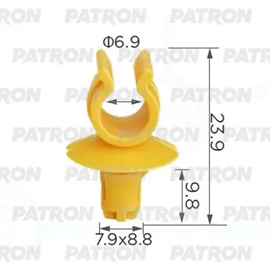 Клипса пластмассовая Клипса упора капота PATRON P37-3895