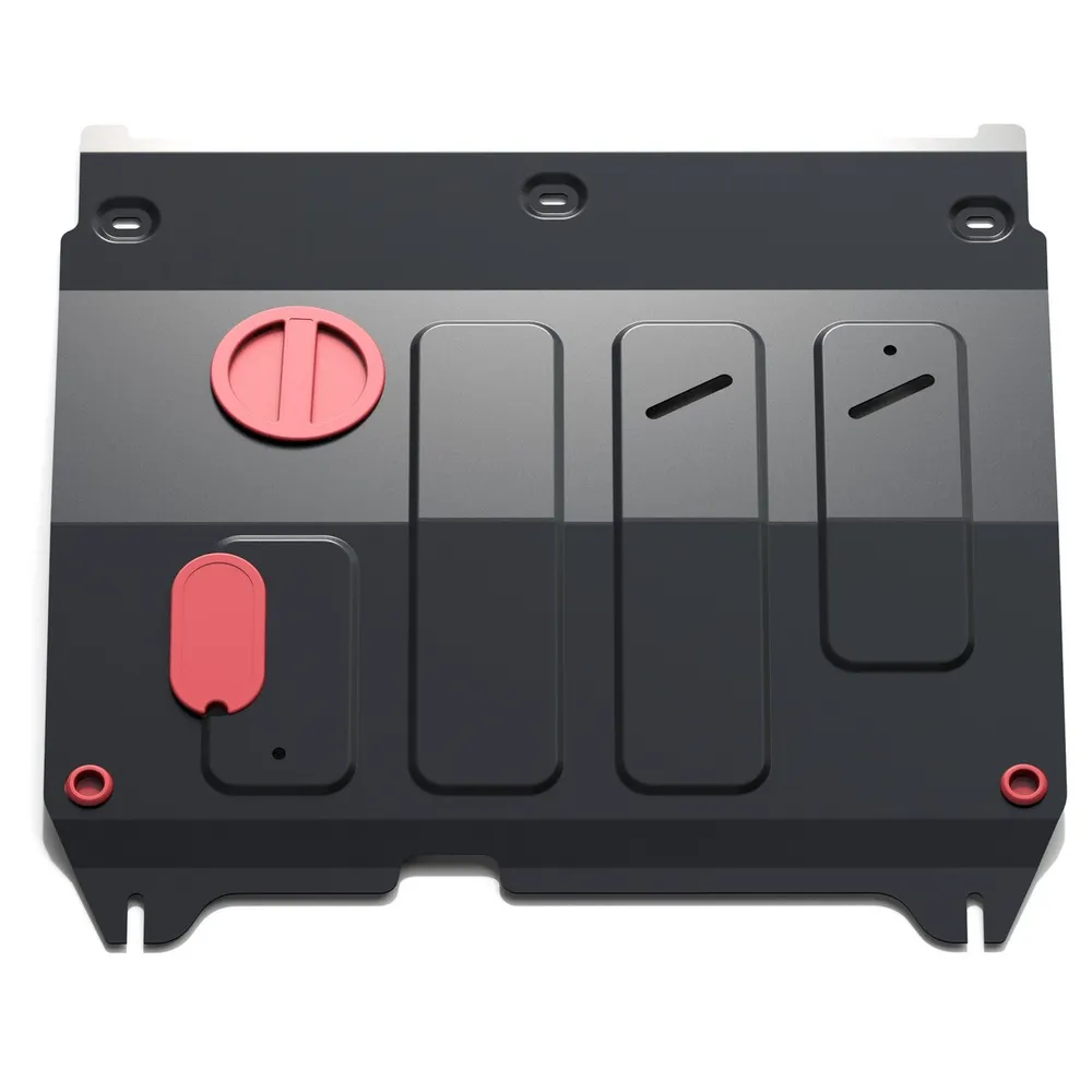 Защита картера + КПП + крепеж, АвтоБРОНЯ, Сталь, Chevrolet Spark 2010-2016,V - 1.0; АКПП/Ravon R2 20 Chevrolet, Ravon Spark, R2 АВТОБРОНЯ 111.01018.1