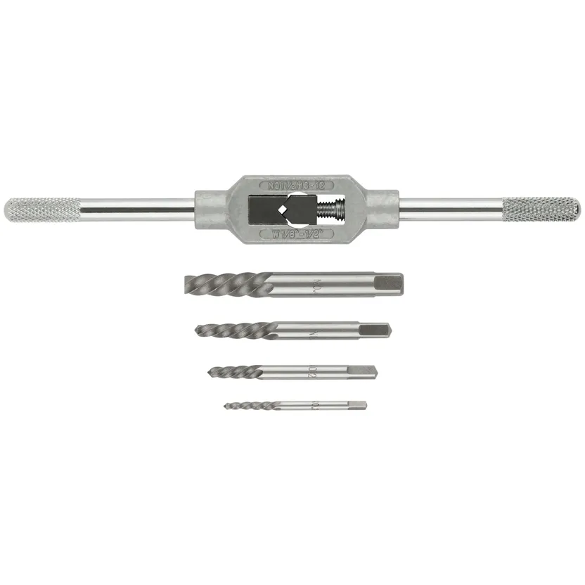 Набор экстракторов Профи, быстрорежущая HSS сталь, 4 шт., с метчикодержателем FIT 36449