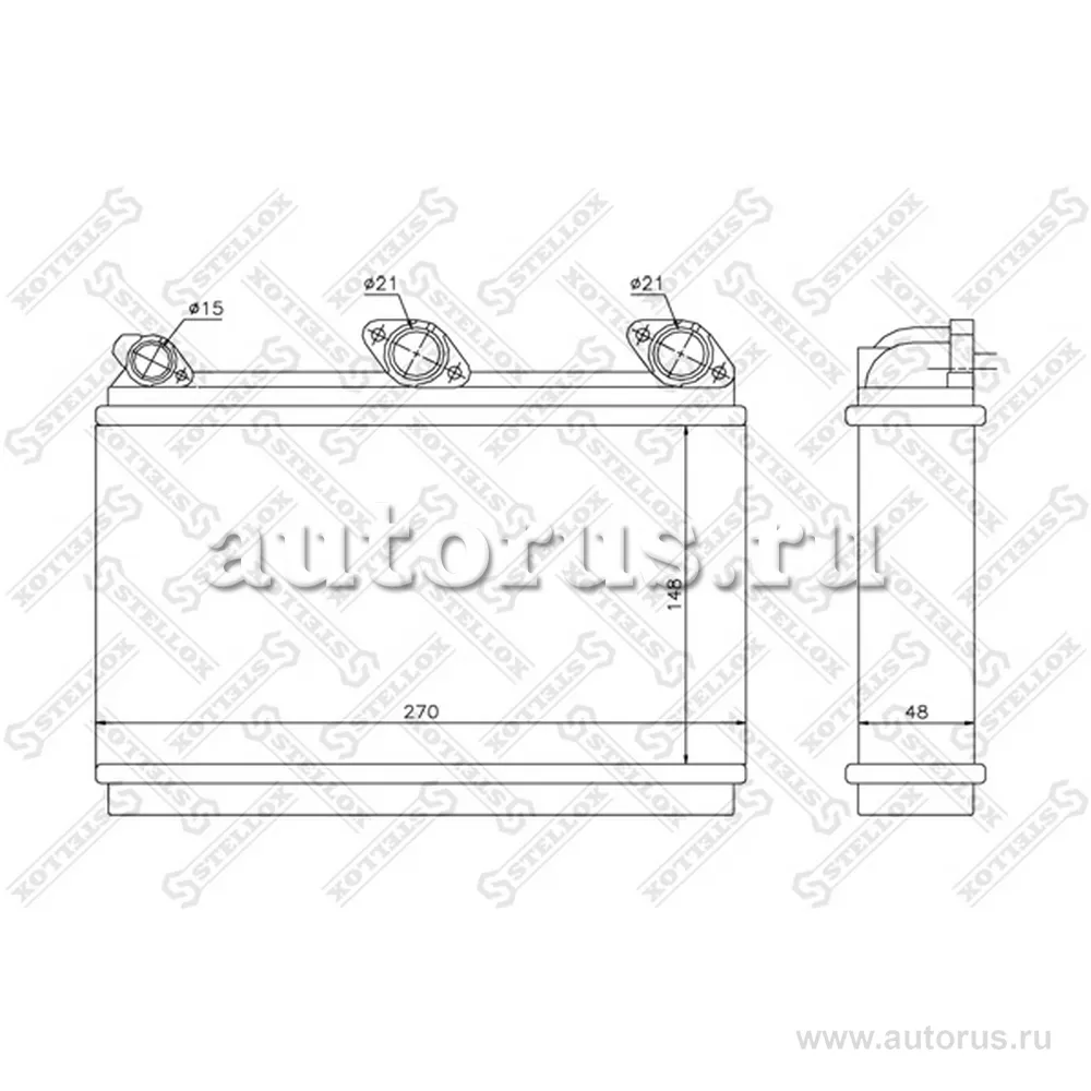 Радиатор печки BMW E31/E32/E34 1.8-5.5/2.5TD 86-99 STELLOX 10-35080-SX