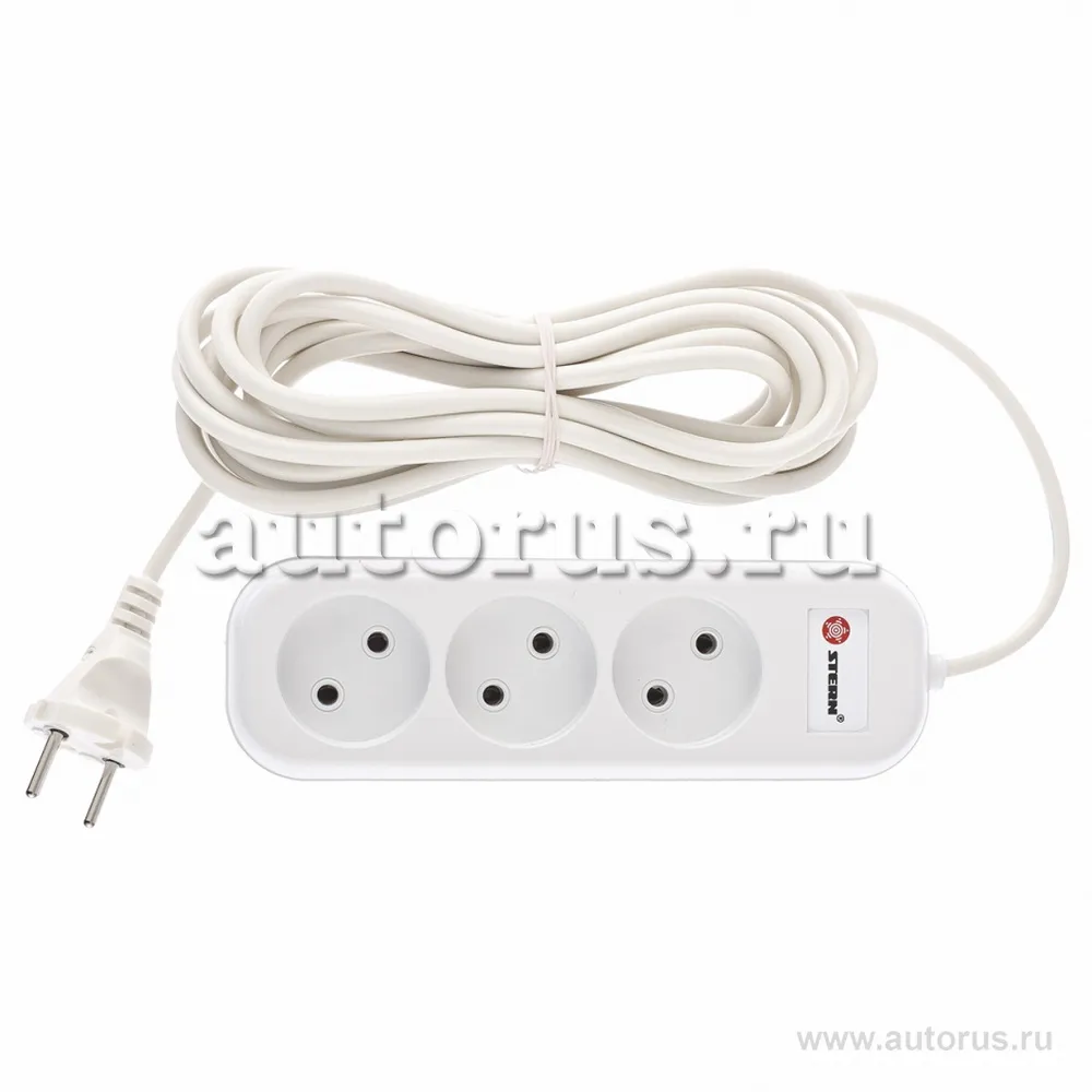 Удлинитель бытовой серия EU, без заземления, 5 м, 3 розетки, 6 A Stern 95727 STERN 95727
