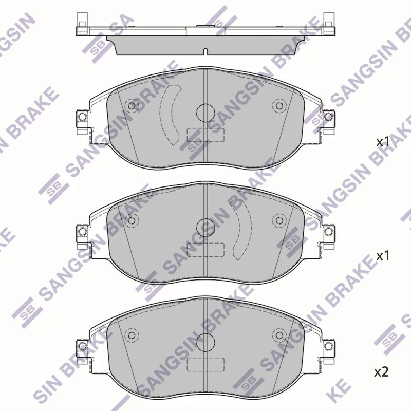 Колодки тормозные VW TIGUAN ALLSPACE 17- PASSAT 14- передние HI-Q SP4450