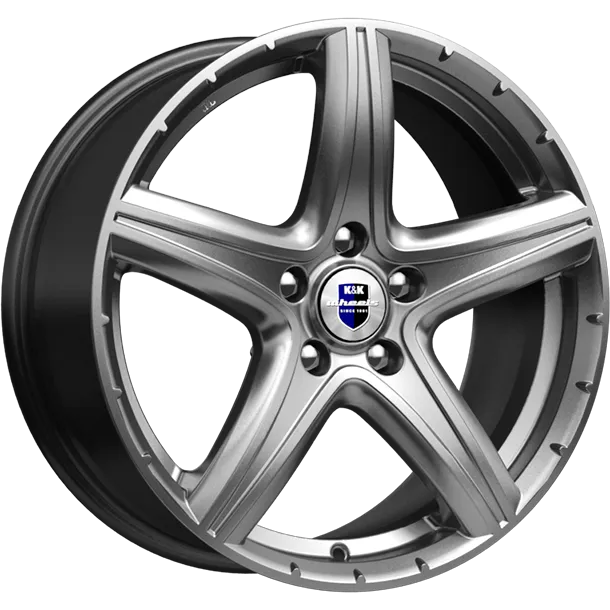 Диск литой R17 7.5J 5x115/70.2 ET44 КИК Барракуда Дарк платинум 73352