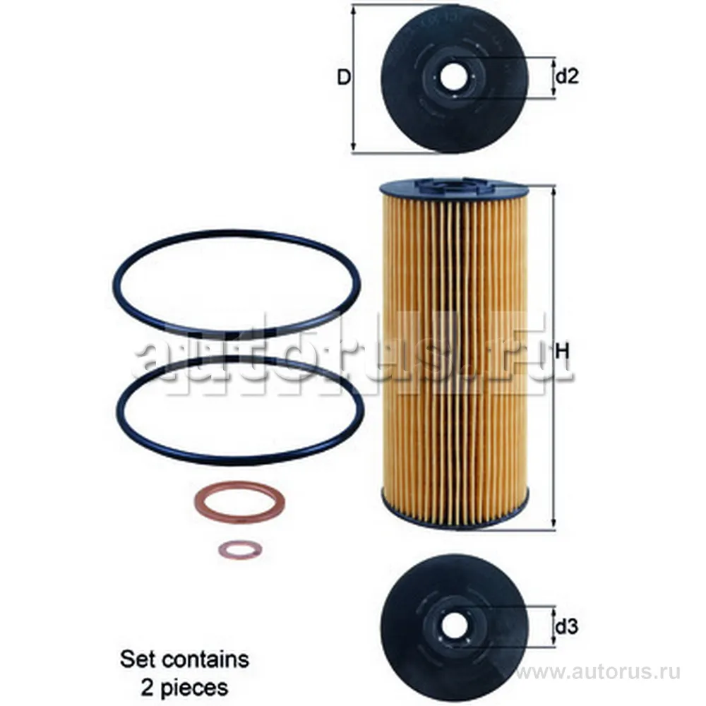 Фильтр масляный MAHLE арт. OX 137D1/S OX 137D1/S