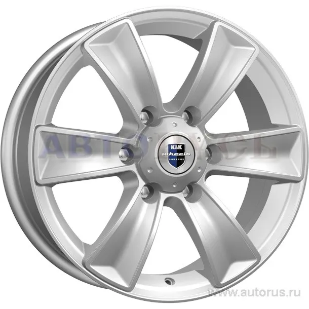 Диск литой R17 7J 6x139.7/107.1 ET20 КИК Тайфун блэк платинум 63348