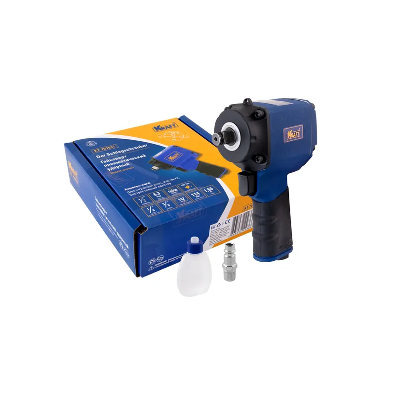 Гайковерт пневматический ударный 1/2DR 1000 Нм, Compact KRAFT KT 707017 KRAFT KT 707017