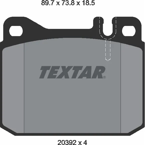 Колодки тормозные передние VOLKSWAGEN TEXTAR 2039213