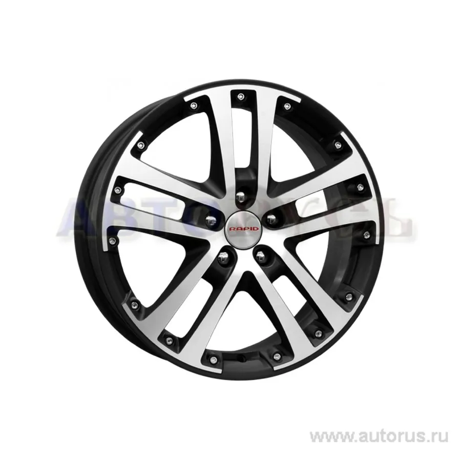 Диск литой R17 7J 5x108/67.1 ET40 КИК Центурион алмаз черный 9698